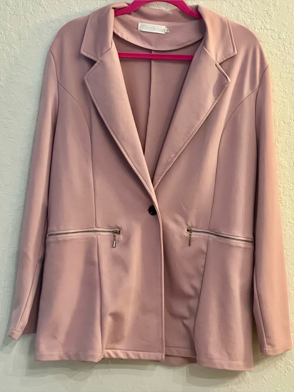 Blush Pink Women's Blazer Jacket